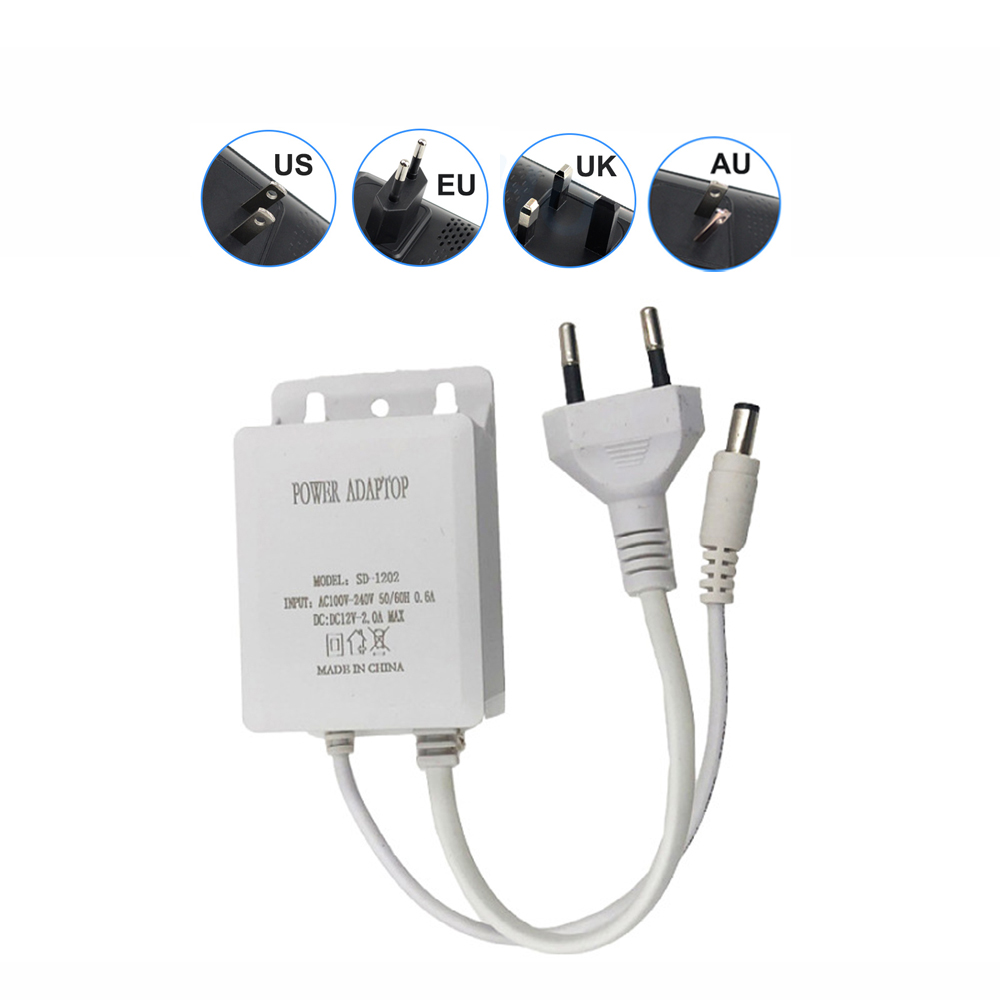 Ac Outdoor Power - แหล่งจ่ายไฟกระแสสลับกลางแจ้ง100-240V อินพุตไฟฟ้ากระแสตรง12V เอาต์พุต2A แหล่งจ่ายไฟปลั๊กสหภาพยุโรป Charger adaptor