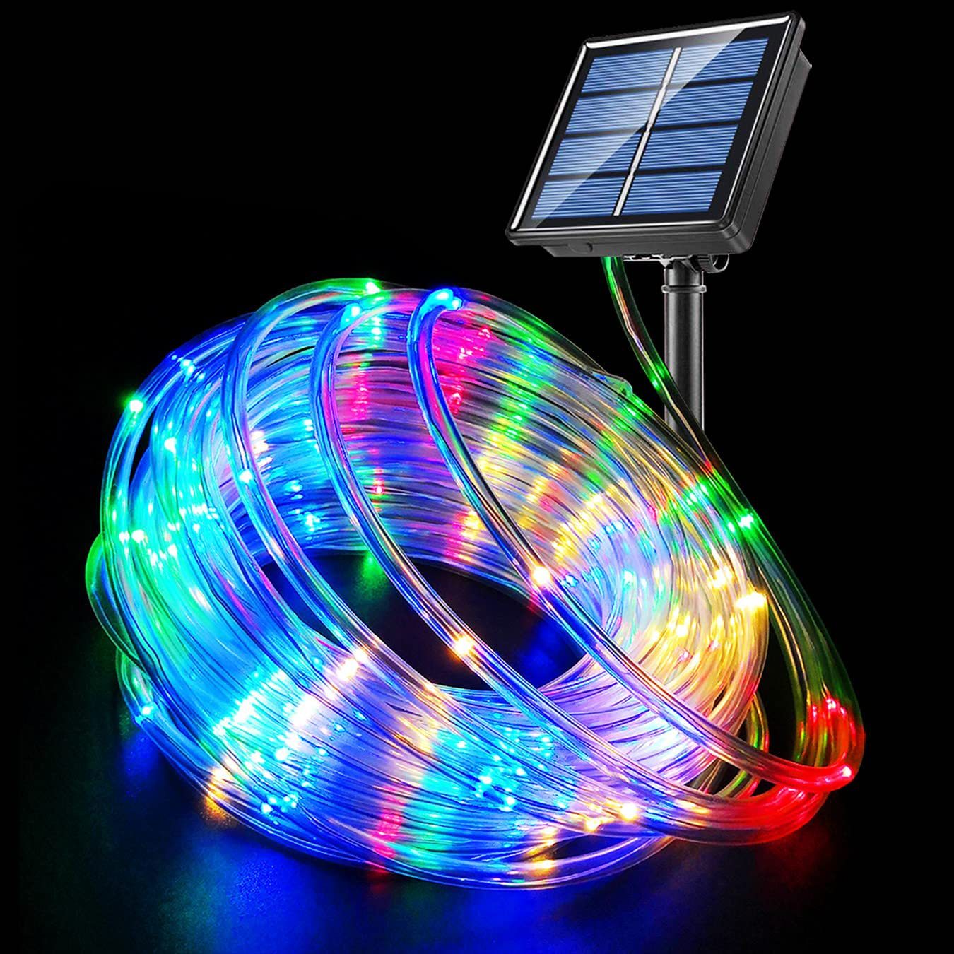 Outdoor Use Power Strip - ไฟหลอด LED รุ้ง 120 ดวง พลังงานแสงอาทิตย์