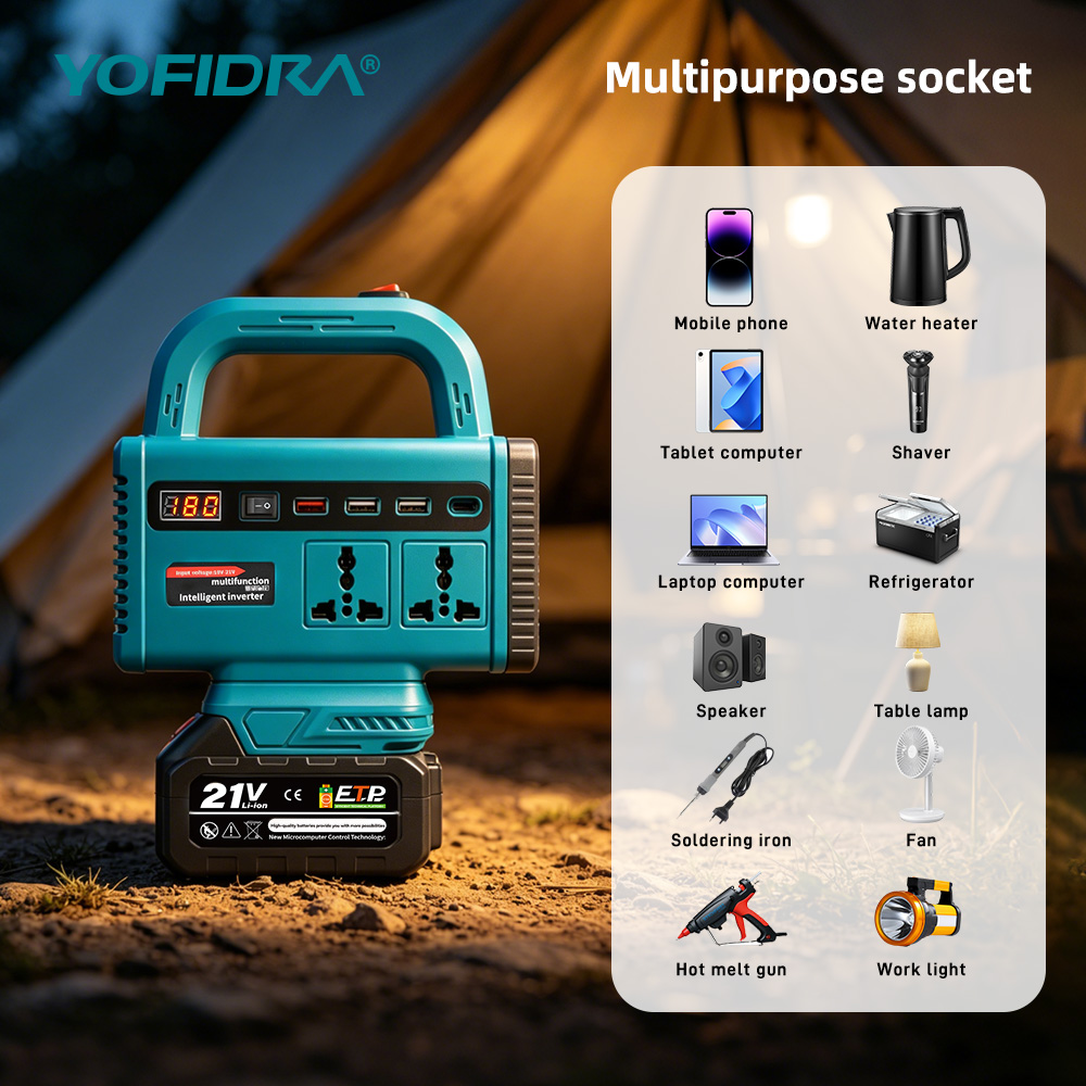 อินเวอร์เตอร์พกพา YOFIDRA 220V - Ac Outdoor Power บทวิจารณ์และราคา