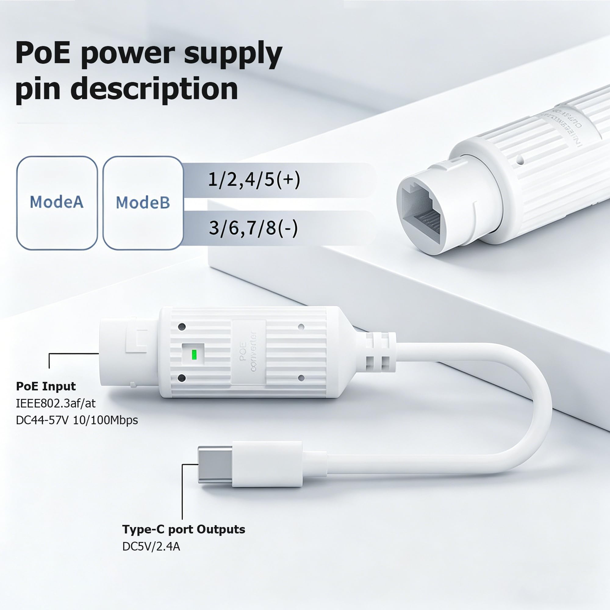 ตัวแปลงไฟ POE เป็น USB-C สำหรั - Outdoor Power Adapter Usb C บทวิจารณ์และราคา